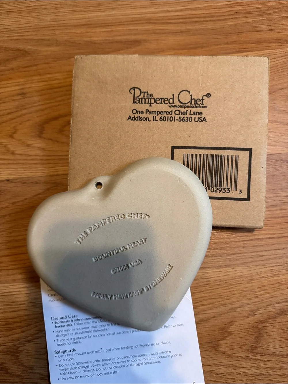 Pampered Chef heart shaped